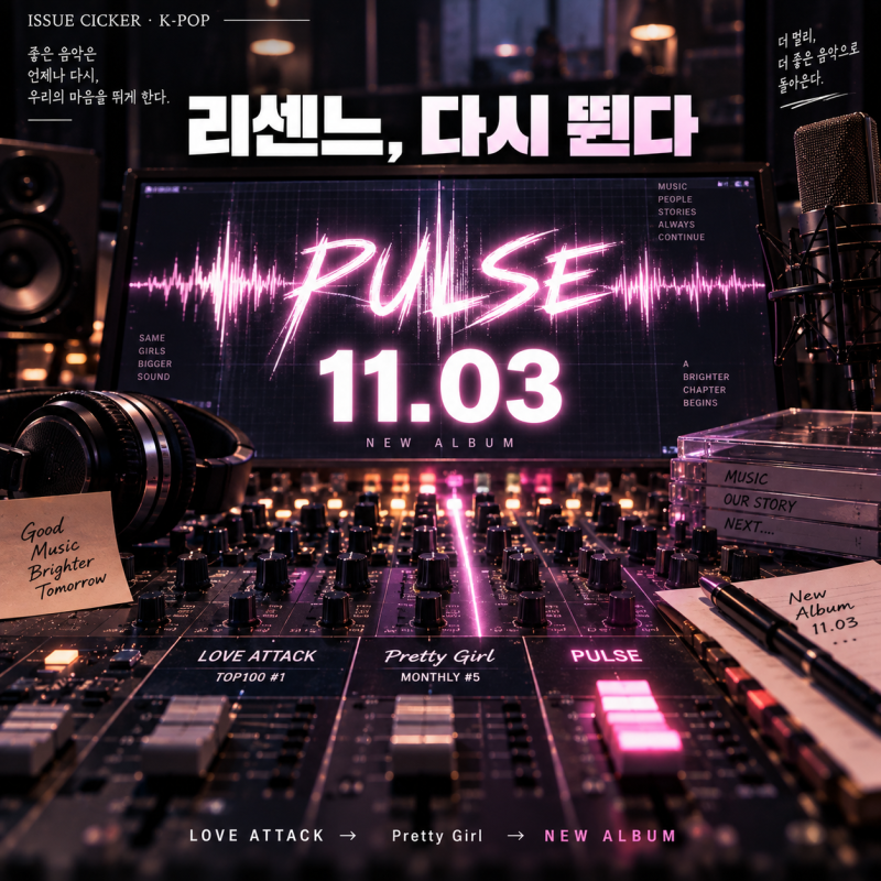 리센느 11월 3일 컴백｜미니 4집 PULSE, LOVE ATTACK 역주행 다음이 더 중요한 이유
