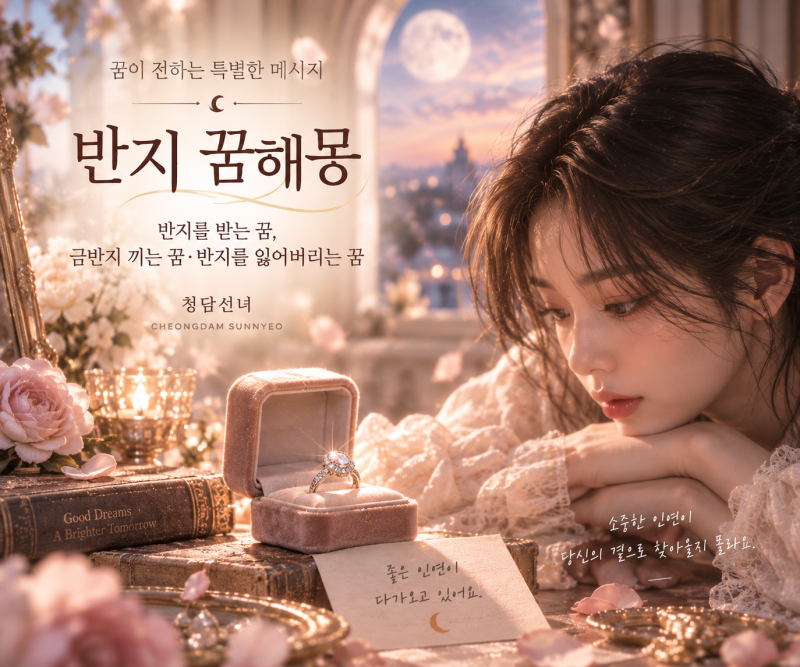 반지 꿈해몽｜반지를 받는 꿈, 금반지 끼는 꿈·반지를 잃어버리는 꿈