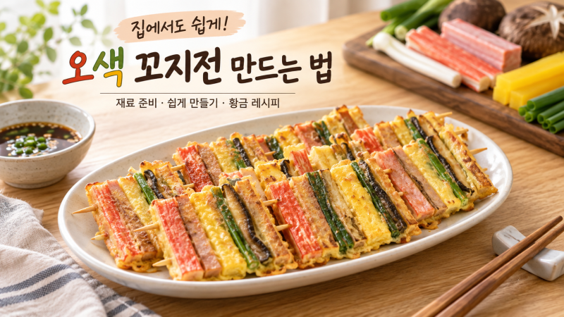 오색 꼬지전 만드는 법, 꼬지전 재료 준비 및 쉽게 만들기 황금 레시피