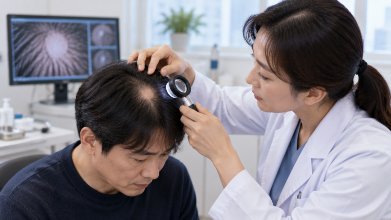 두피에 동그랗게 머리카락이 갑자기 빠졌다면…자가면역질환 ‘원형탈모증’ 확인
