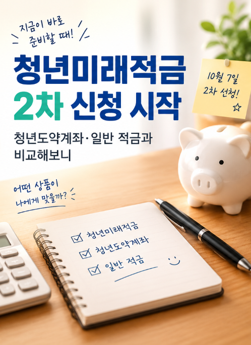청년미래적금 2차 신청 시작｜청년도약계좌·일반 적금과 비교