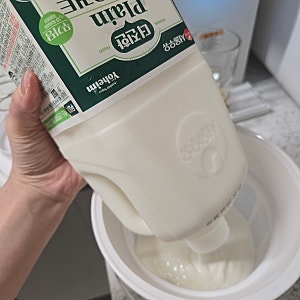 서울우유 더 진한 순수 플레인 1.8L로 그릭요거트 만들기