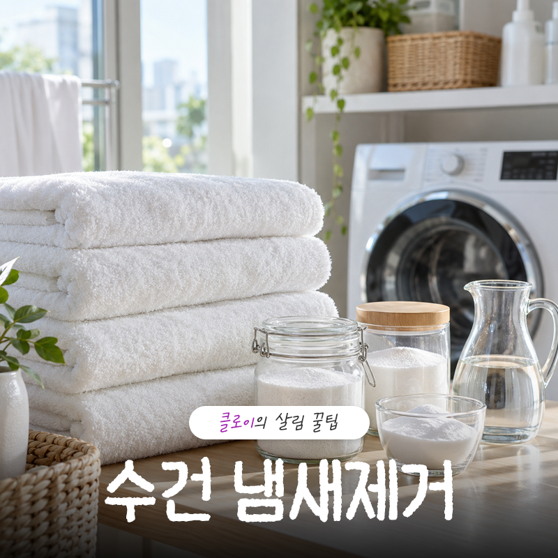 수건 냄새제거 세탁 후에도 남는 쉰내 원인별 해결법