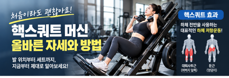 하체운동할 때 핵스쿼트 머신하는 이유, 효과와 자세 총정리