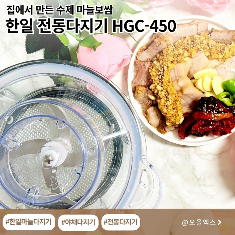 한일 전동다지기 HGC-450으로 마늘 듬뿍 다져서 알싸한 마늘보쌈 만들기