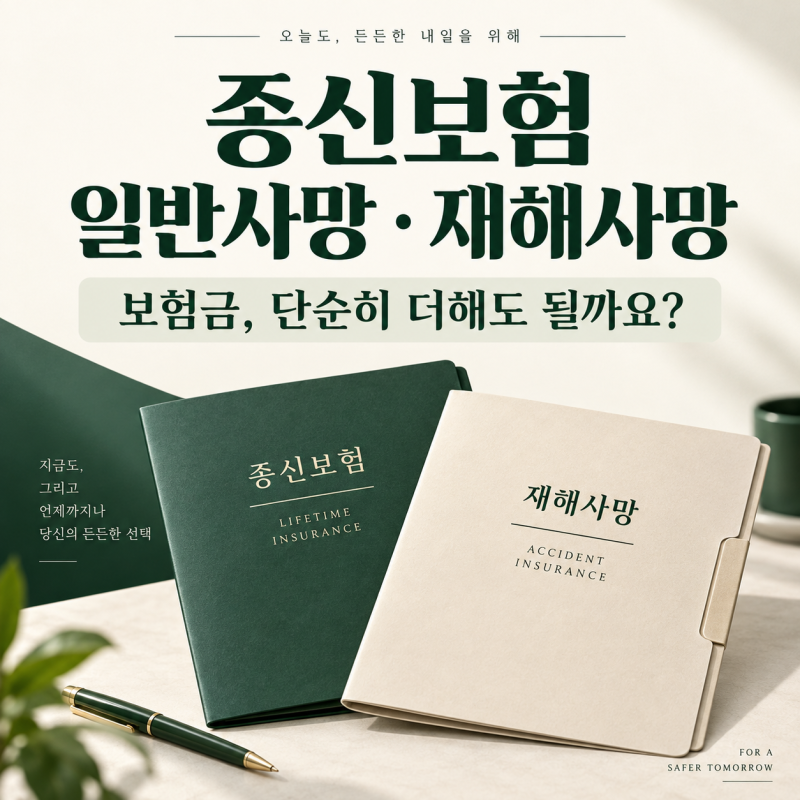 종신보험 일반사망과 재해사망, 증권의 보장금액을 단순히 더하면 안 되는 이유