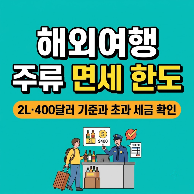 해외여행 주류 면세 한도 2L·400달러, 초과 세금과 세관신고 방법