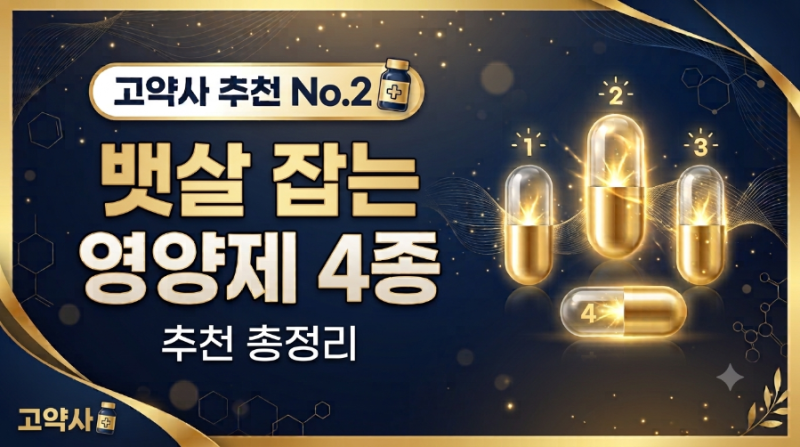 [고약사 추천 ②] 연휴 후 뱃살 잡는 영양제 4종