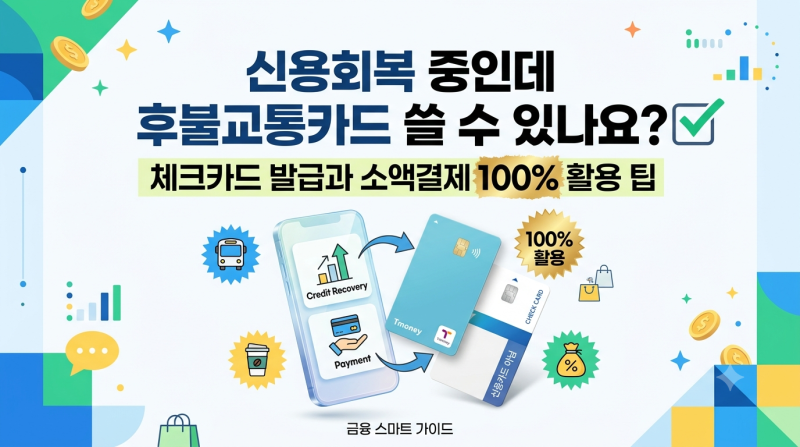 신용회복 중인데 후불교통카드 쓸 수 있나요? 체크카드 발급과 소액결제 100% 활용 팁