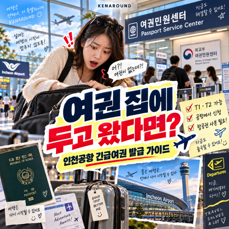 여권 집에 두고 인천공항까지 왔다면?｜공항에서 ‘긴급여권’ 발급받는 방법