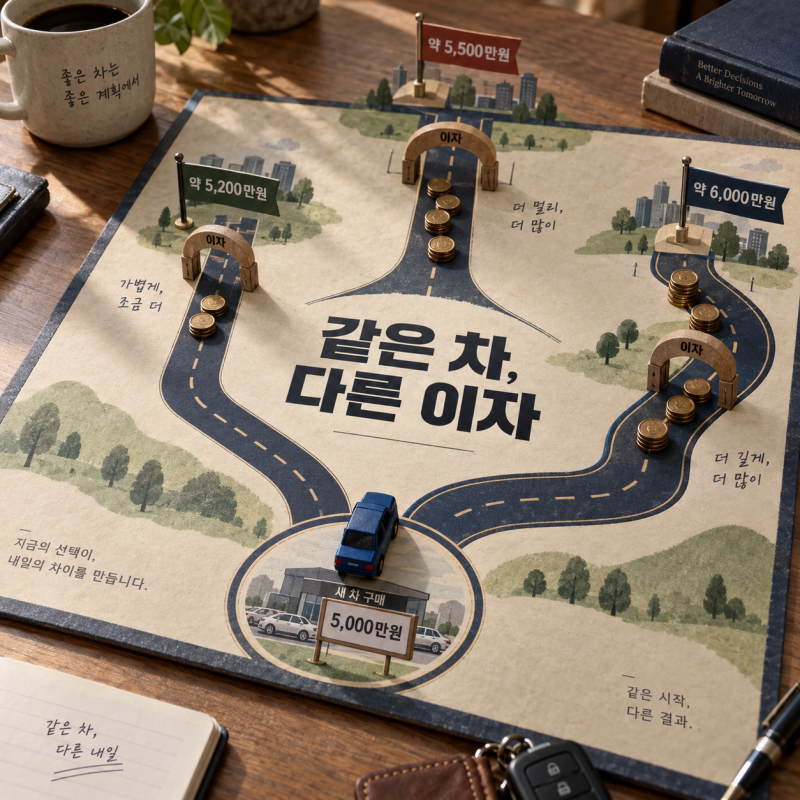 신차할부 월 납입금만 봤다가 놀랐다, 오토론 금리와 캐피탈 비교할 숫자