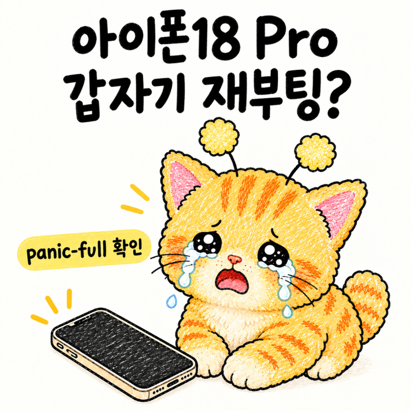 아이폰18 Pro가 갑자기 재부팅된다면? 'panic-full' 확인하는 방법