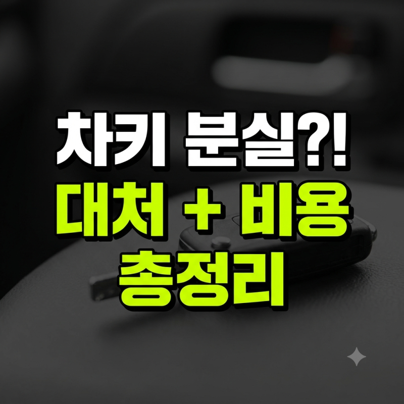 차키 분실 시 대처 방법 3단계와 스마트키 재발급 비용 총정리