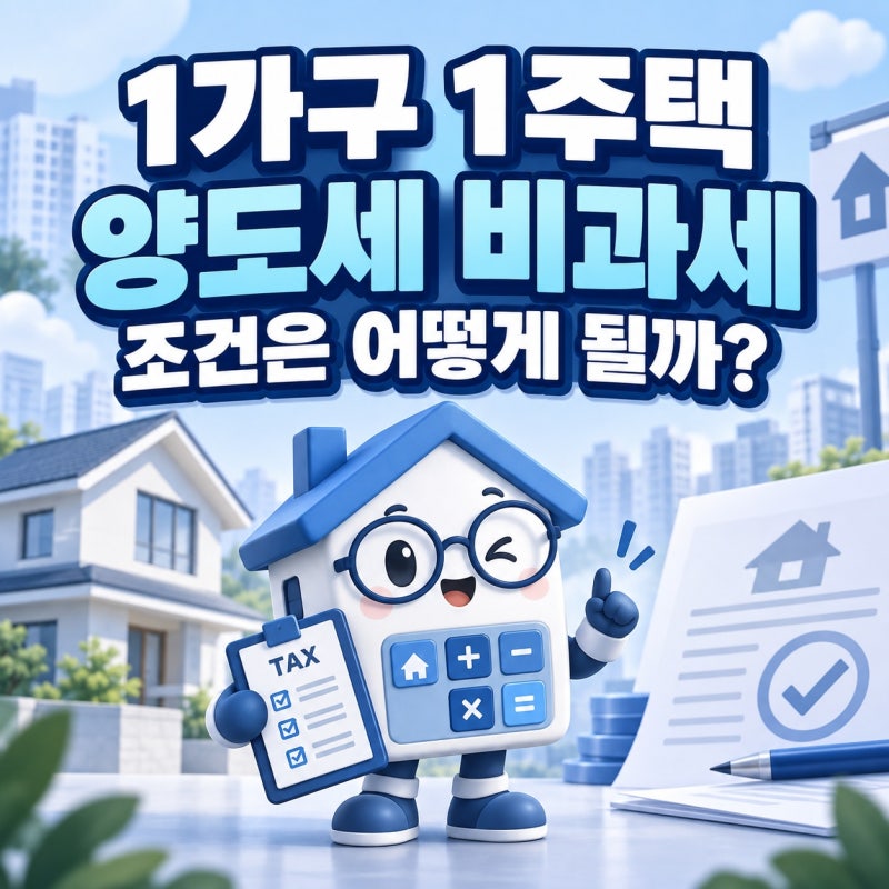 1가구 1주택 양도세 비과세 조건은 어떻게 될까?
