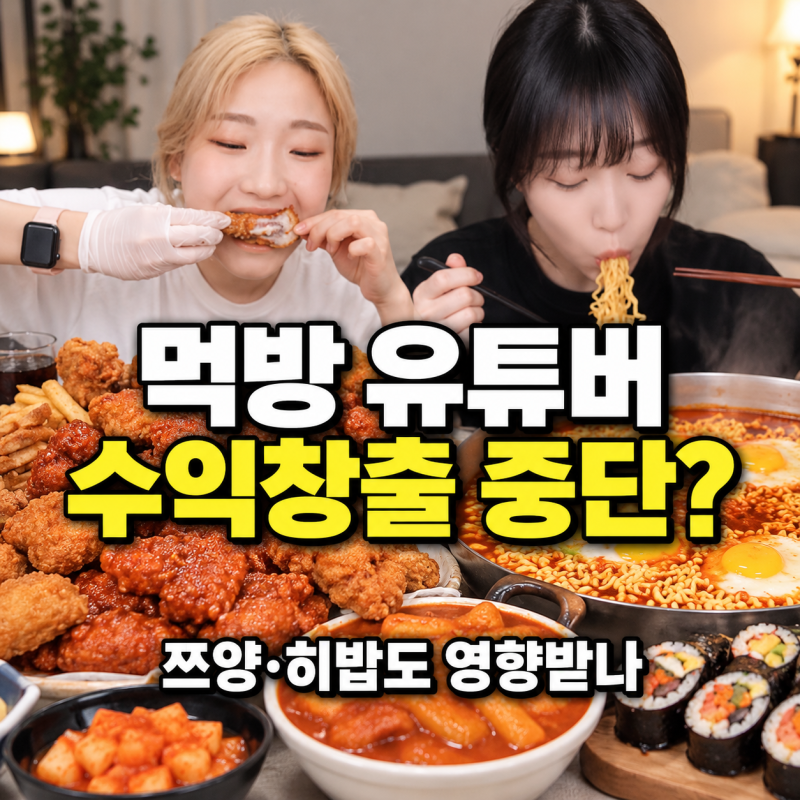 먹방 유튜버 수익창출 중단 시작 쯔양·히밥 수입 중단 위기? 유튜브 정책 변경 상황과 쯔양 ....