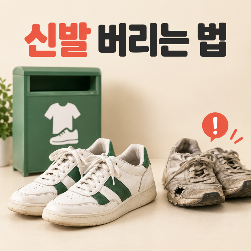 신발 버리는 법, 의류수거함과 종량제봉투 구분하기