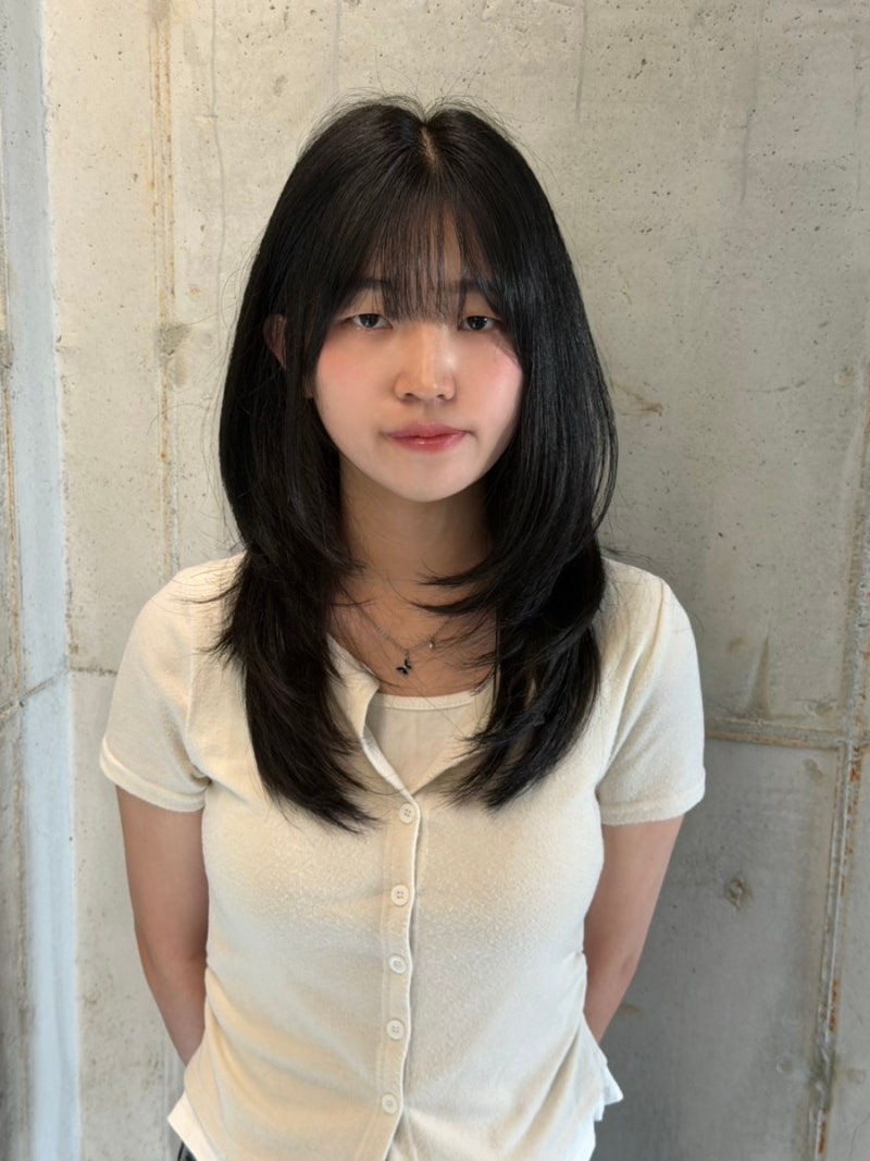 가을맞이 분위기 변신하기 좋은 레이어드컷 평택미용실 에프엑스헤어
