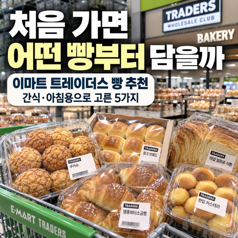 빵 코너에서 뭘 담을지 고민된다면｜이마트 트레이더스 빵 추천, 실패 적은 베이커리 5가지