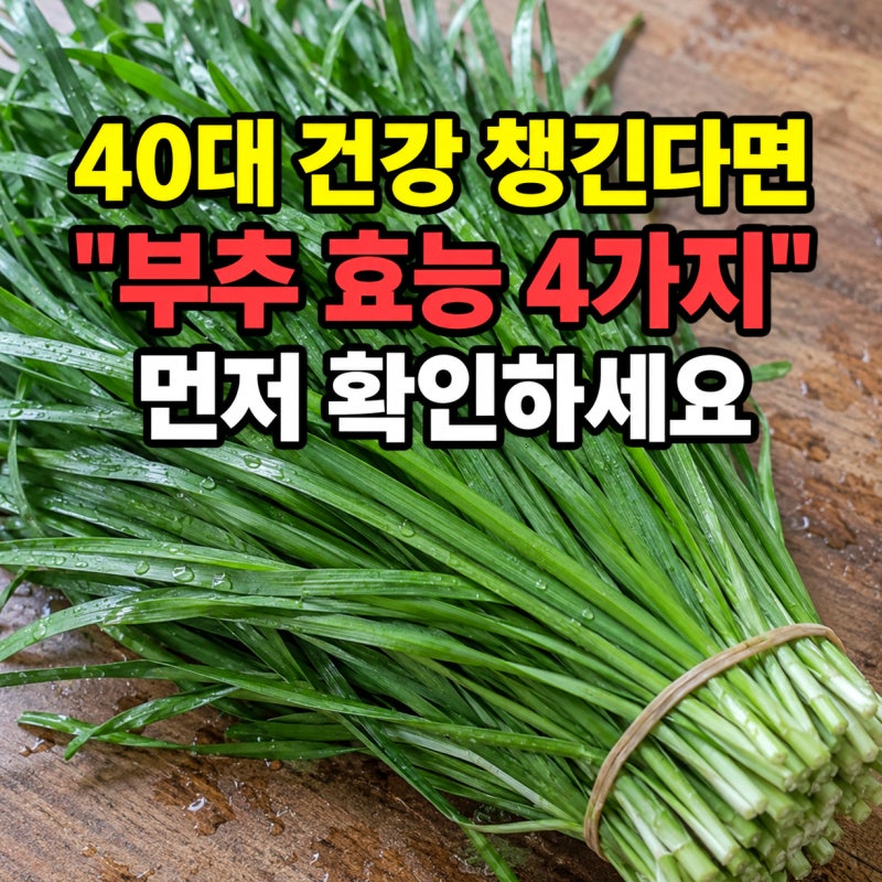 ‘남자 음식’ 편견 이제 그만! 40대 당신, 부추 안 먹으면 섭섭할 몸의 변화