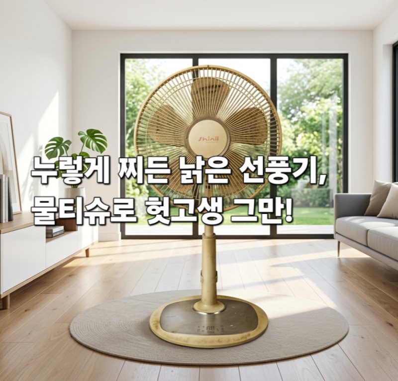 누렇게 찌든 낡은 선풍기, 물티슈로 헛고생 그만! 새것처럼 하얗게 되돌리는 기적의 ‘이것....
