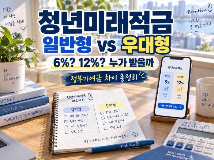 청년미래적금 일반형·우대형 차이! 정부기여금 12% 누가 받을까?