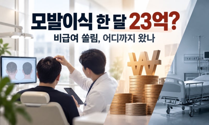 동네의원 한 달 수입이 23억? 모두 ‘모발이식’ 비급여였다