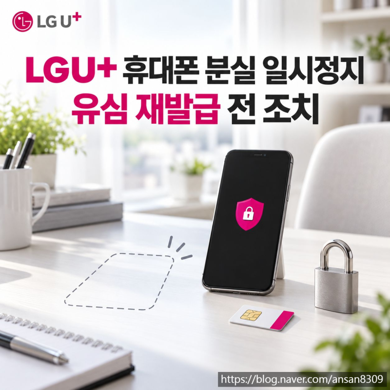 LGU+ 휴대폰 분실 일시정지, 유심 재발급 전 해야 할 조치