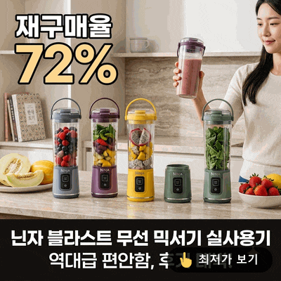 닌자 블렌더 믹서기 블라스트 무선 BC151KR 실사용기