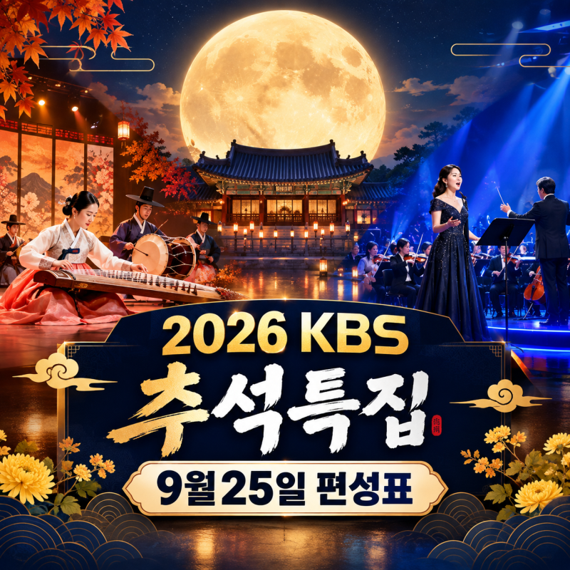 2026 KBS 추석 특집 프로그램 편성표, 이춘희·K-가곡 슈퍼스타 시간 정리