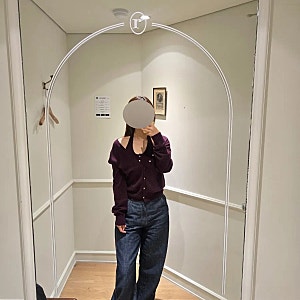 어른여자코디 가디건 로라로라 브이넥 가디건 세트 딥버건디 후기