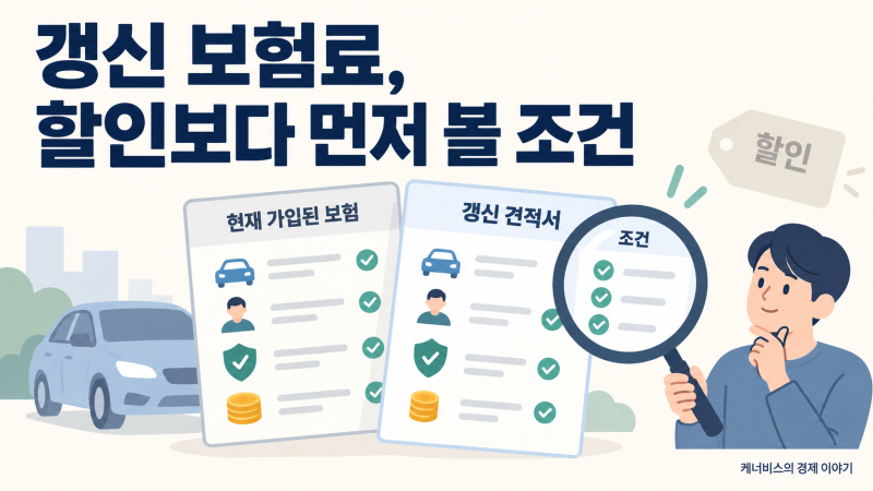 자동차보험 갱신 전, ‘할인’보다 먼저 무엇을 대조해야 할까?