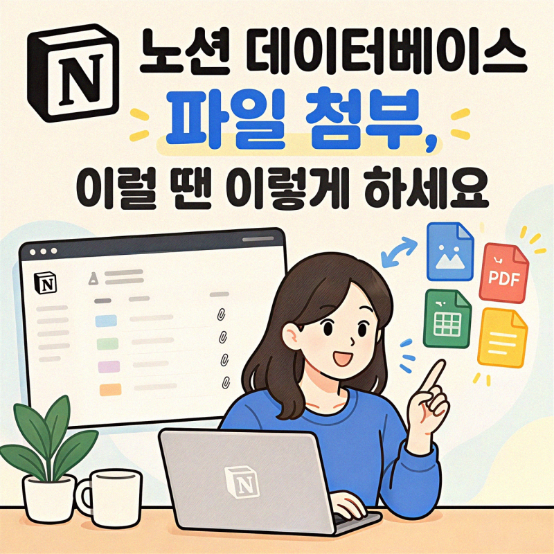 노션 데이터베이스에 파일 첨부하는 방법 중요한 지식