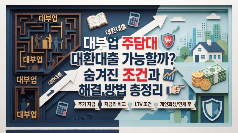 대부업 주담대 대환대출 가능할까? 숨겨진 조건과 해결 방법 총정리.