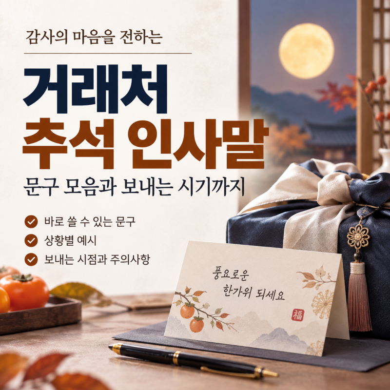 거래처 추석 인사말, 보내는 시간부터 관계별 문구까지