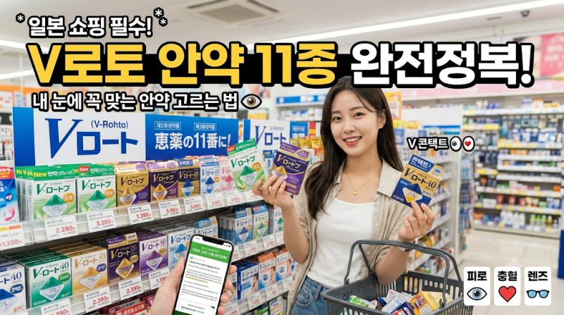 일본 쇼핑 리스트 11편 - V로토만 11종류? 안약 고르는 법 총정리 ️