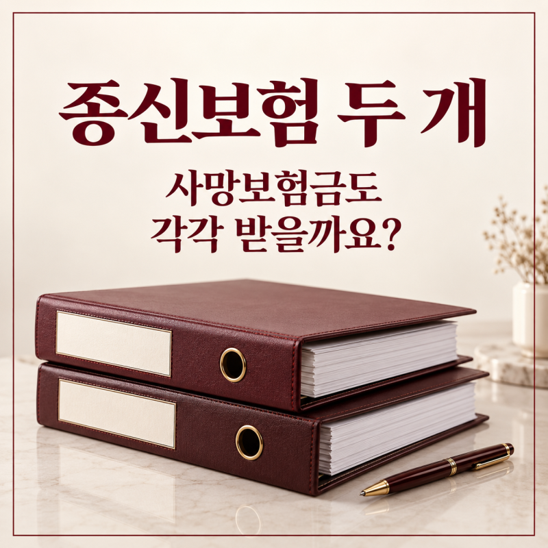 종신보험 두 개 가입하면 사망보험금도 두 번 받을까요? 중복보장 확인법