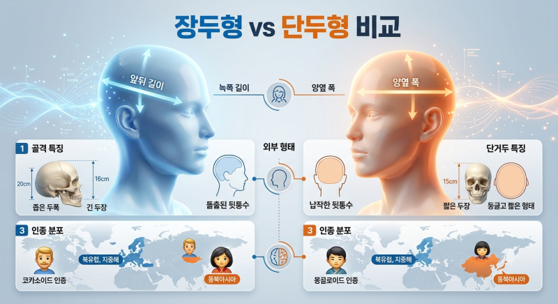장두형과 짱구 차이점, 장두형 단두형 차이점 특징 완벽 비교 분석