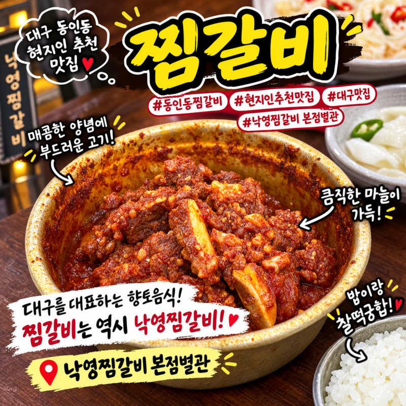 대구 동인동 찜갈비 현지인 추천 맛집 낙영찜갈비 본점별관