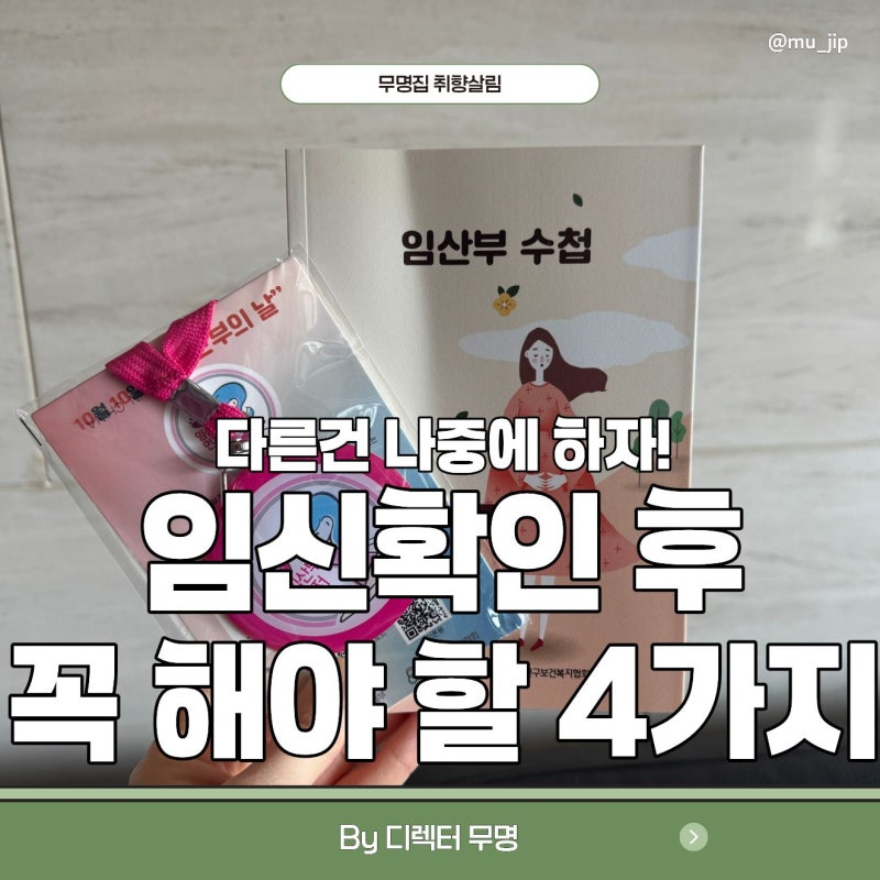 임신초기 아기집 확인 후 바로 할 필수 4가지(나머지는 나중에 해도 됨) 엽산 복용량,국민행....