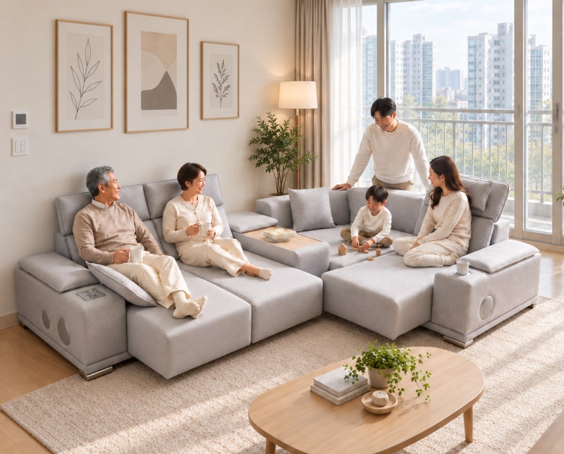 소파 사이즈 선택 가이드｜1인·2인·3인·4인·5인용 가로폭과 공간별 배치