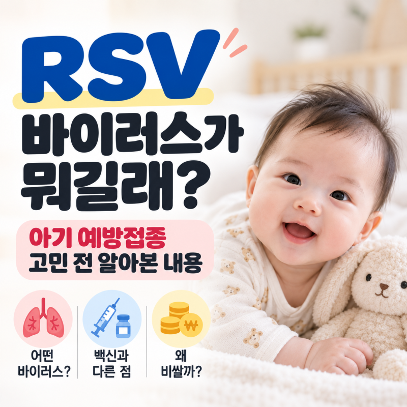 RSV 바이러스가 뭐길래? 아기 예방접종 고민 전 알아본 내용