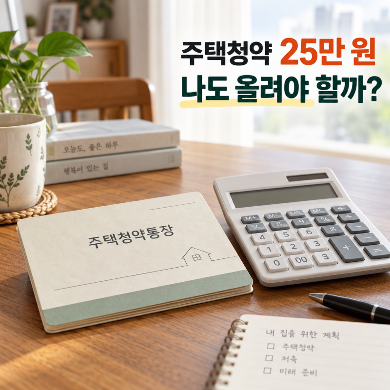 주택청약종합저축 월 납입 인정 금액 25만원, 나도 올려야 할까?