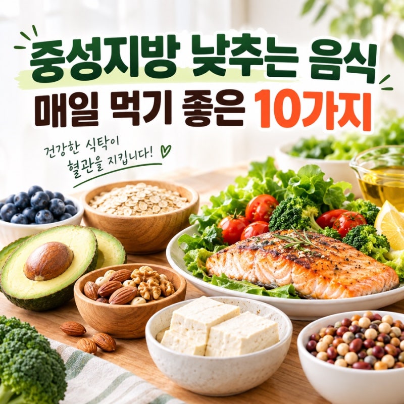 중성지방 낮추는 음식 10가지, 매일 식탁에서 챙겨보세요^^