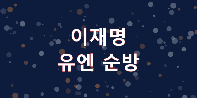 이재명 대통령, 유엔서 이 얘기 하러 갔다는데