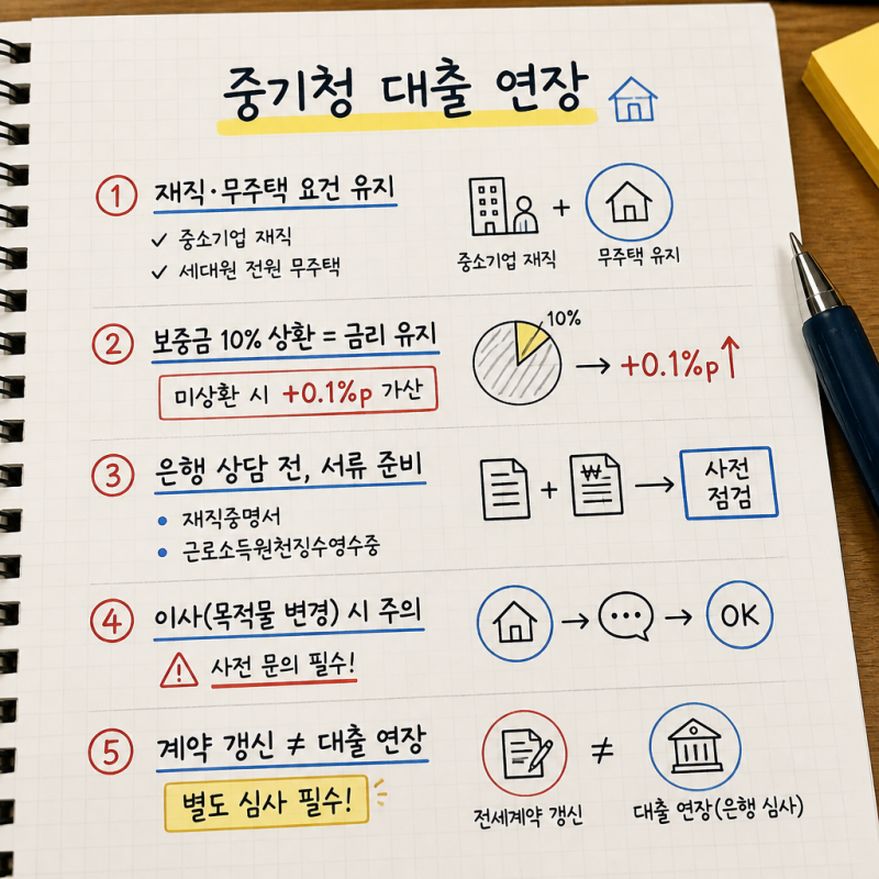 중소기업 취업청년 전세보증금 대출 연장 심사 거절 피하는 서류 준비 전략