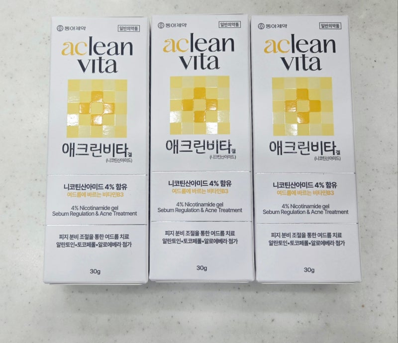동아제약 애크린비타겔 니코틴산아미드 4%, 화장품 나이아신아미드와는 다른 피지와 염증에 ....