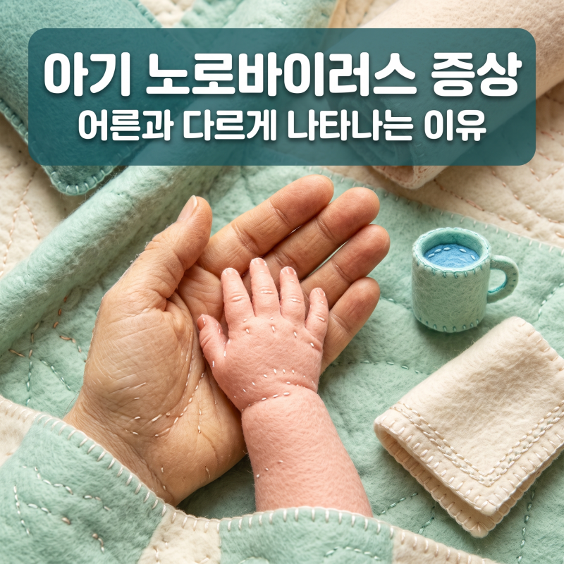 아기 노로바이러스 증상, 어른과 다르게 나타나는 이유