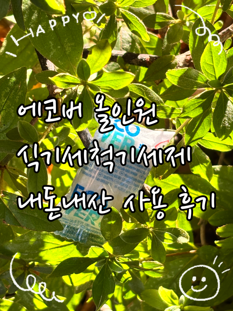 [에코버 올인원 식기세척기세제] 세정력 좋은 식세기 세제 추천