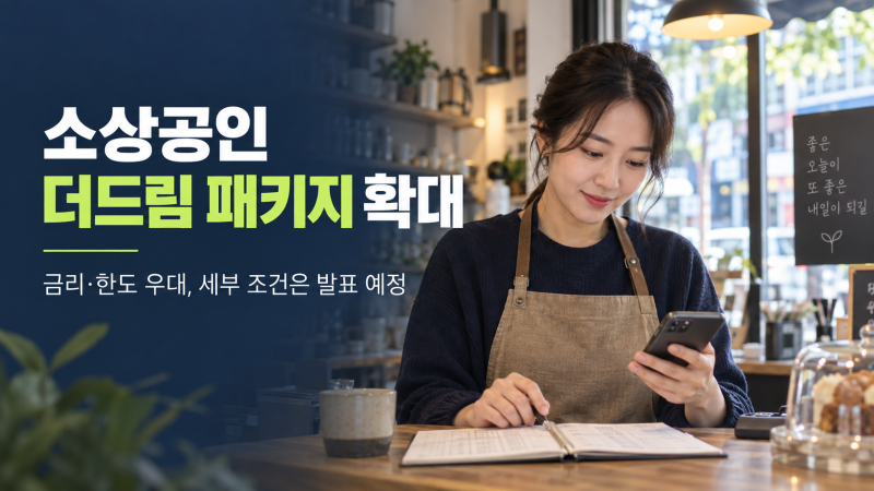 성실하게 갚은 소상공인, 금리·대출한도 혜택 늘어난다? ‘더드림 패키지’ 확대 발표