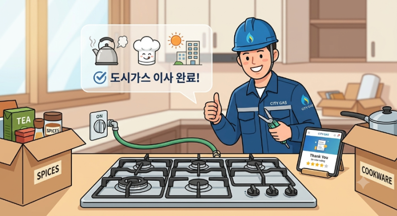 [이사 체크리스트] 도시가스 이사 연결 예약 방법 및 당일 방문 꿀팁 정리